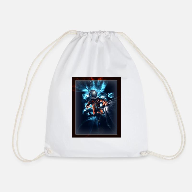 Spaceman - Drawstring Bag - white
