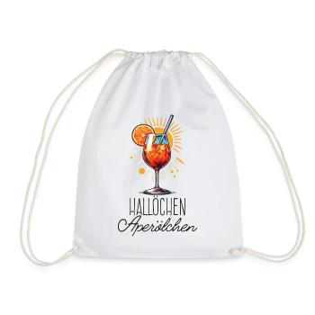Hallöchen Aperölchen Cocktail Sommerparty Shirt - Turnbeutel - Weiß - Vorne