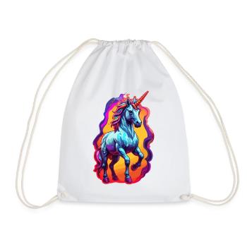 Unicorn - Drawstring Bag - white - Front