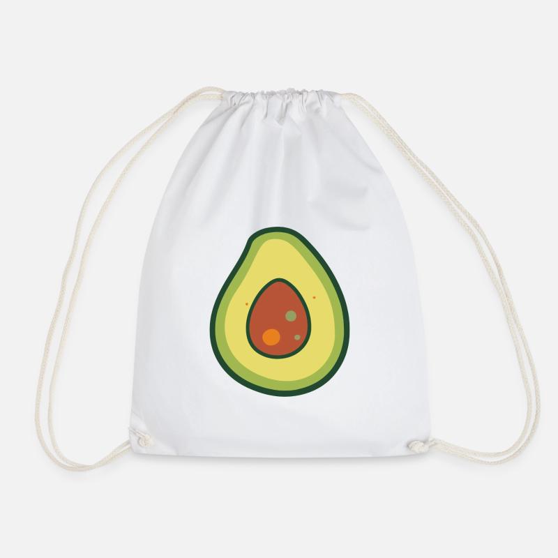 Avocado Vibe Design - Drawstring Bag - white