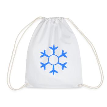 Snowflake winter cold cold - Drawstring Bag - white - Front