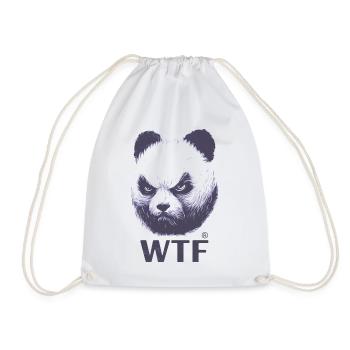 Angry Panda WTF - Turnbeutel - Weiß - Vorne