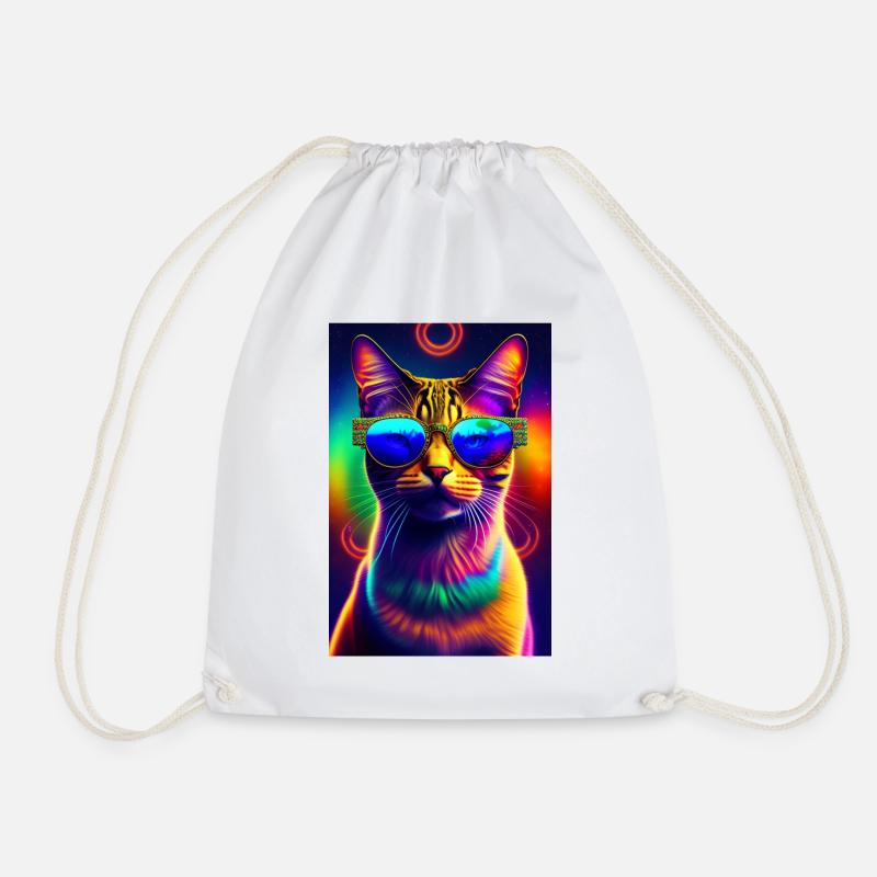 Katze - Turnbeutel - Weiß