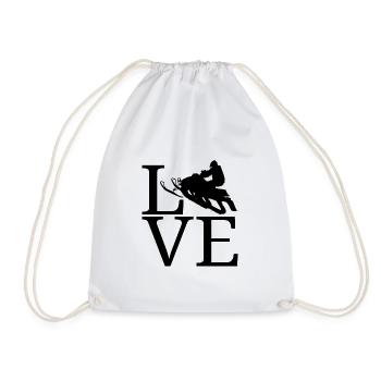 Snowmobile snowmobile snowmobile - Drawstring Bag - white - Front