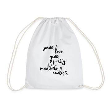 Serve Love Give Purify Meditate Realize - Turnbeutel - Weiß - Vorne