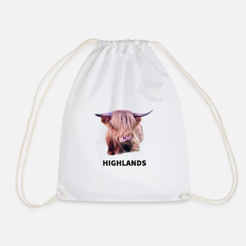 Highland Rind - Turnbeutel - Weiß