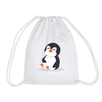 Pinguin - Turnbeutel - Weiß - Vorne