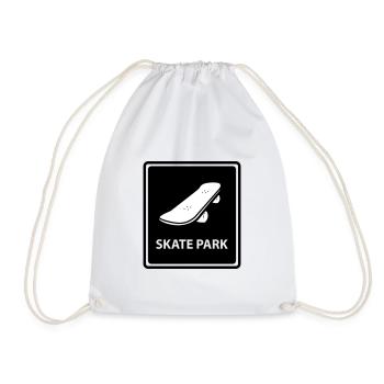 SKATE PARK - Drawstring Bag - white - Front