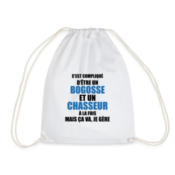 complique d'être un bogosse et chasseur à la fois - Sac de sport léger - blanc - Devant