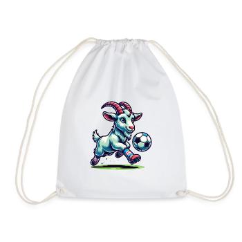 Chèvre joueur de football Champion Fan Design - Sac de sport léger - blanc - Devant