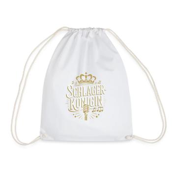 Reine Schlager avec couronne et microphone - Sac de sport léger - blanc - Devant