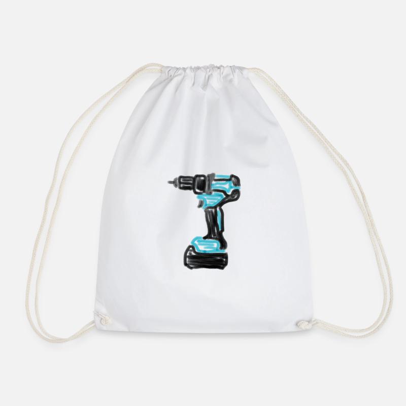 Cordless Screwdriver - Drawstring Bag - white