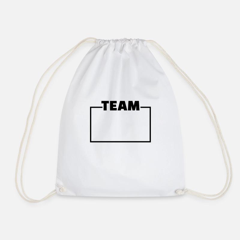 team - Drawstring Bag - white