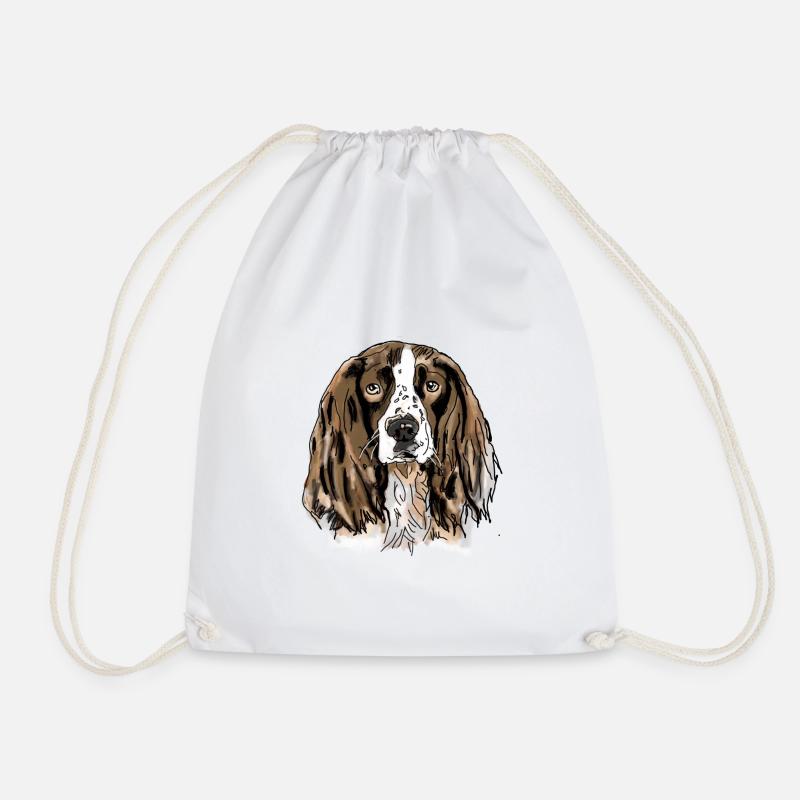 Spaniel - Turnbeutel - Weiß