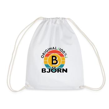 Björn - Turnbeutel - Weiß - Vorne