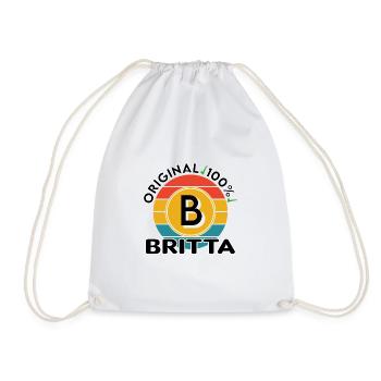 Britta - Turnbeutel - Weiß - Vorne