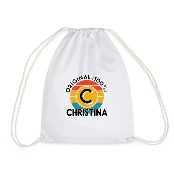 Christina - Turnbeutel - Weiß - Vorne