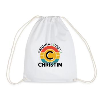 Christin - Turnbeutel - Weiß - Vorne