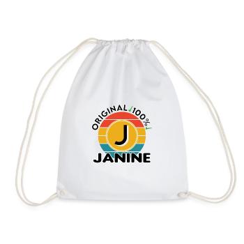 Janine - Turnbeutel - Weiß - Vorne