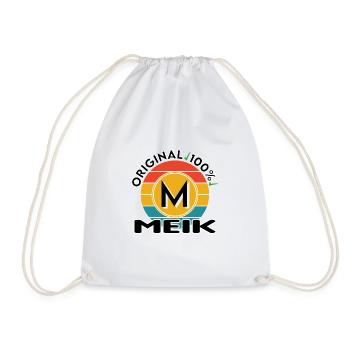 Meik - Turnbeutel - Weiß - Vorne