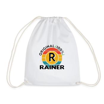 Rainer - Turnbeutel - Weiß - Vorne
