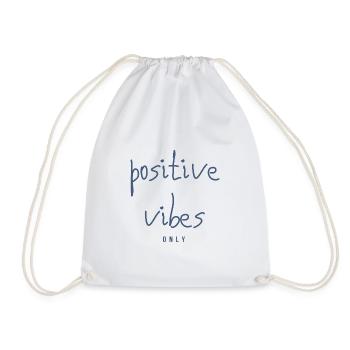 POSITIVE VIBES Only - Drawstring Bag - white - Front