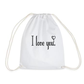 I love you - Turnbeutel - Weiß - Vorne
