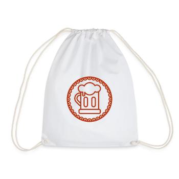 Bière - Bière / Mug à bière - Bouteille de bière - Sac de sport léger - blanc - Devant
