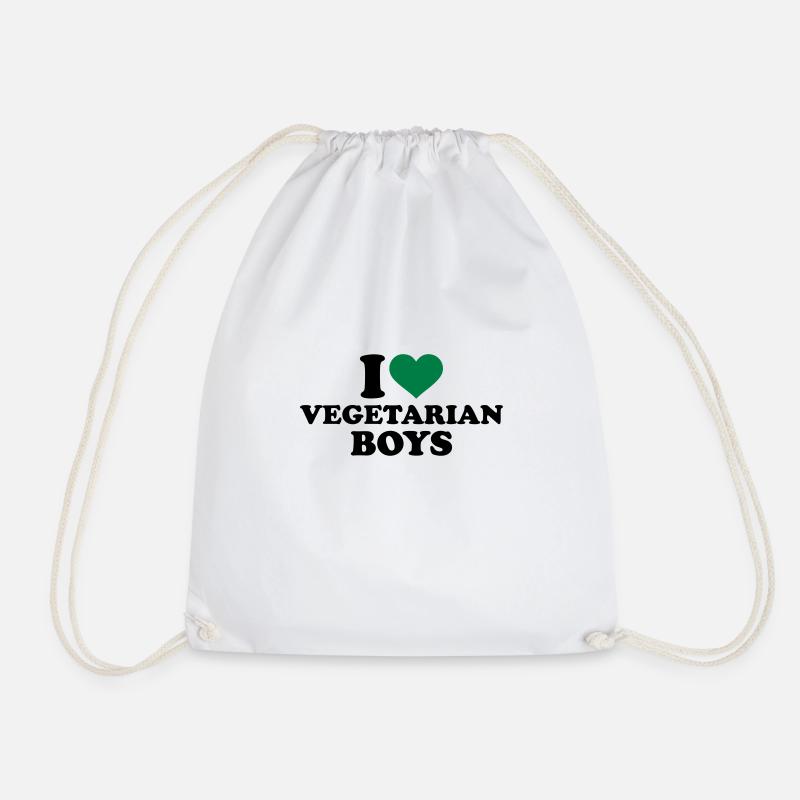 Vegetarier - Turnbeutel - Weiß