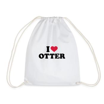 Otter - Turnbeutel - Weiß - Vorne