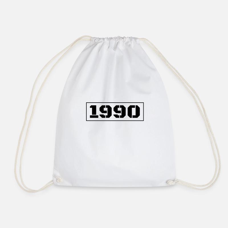 1990 black - Turnbeutel - Weiß