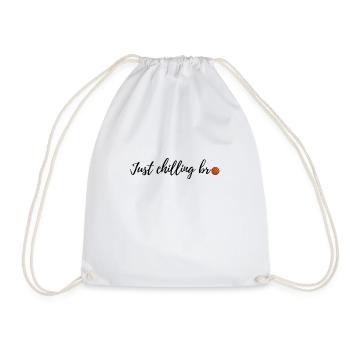 Just chilling bro - Drawstring Bag - white - Front