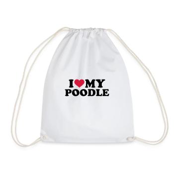 caniche - Sac de sport léger - blanc - Devant