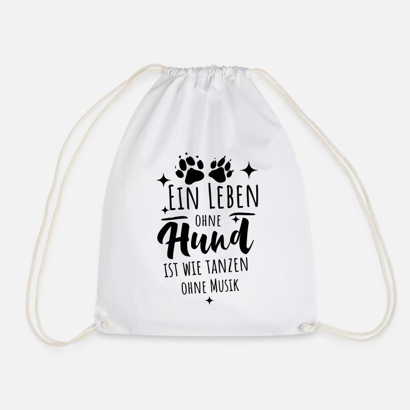 Hunde Sprüche - Leben ohne Hund - Turnbeutel - Weiß