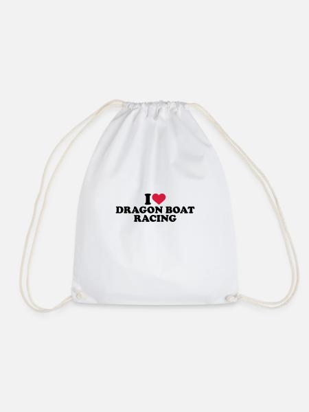 dragon boat - Drawstring Bag - white