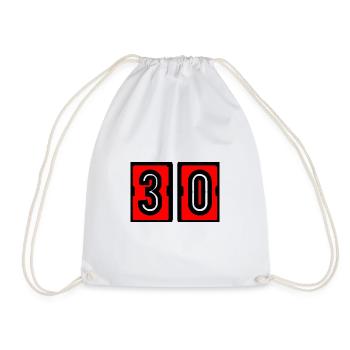 30 ANS. 30e ANNIVERSAIRE. ANNIVERSAIRE 30 ANS. 30 - Sac de sport léger - blanc - Devant