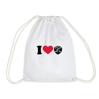 cube - Drawstring Bag - white - Front