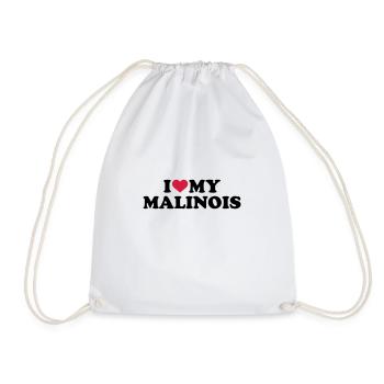 Malinois - Drawstring Bag - white - Front
