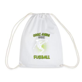Coole Jungs spielen Fußball Fußballer Kicken - Turnbeutel - Weiß - Vorne