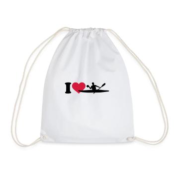 canoe Polo - Drawstring Bag - white - Front
