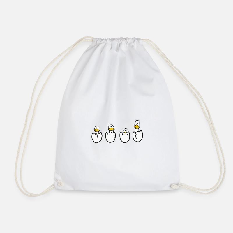 Ducks made of egg - Drawstring Bag - white