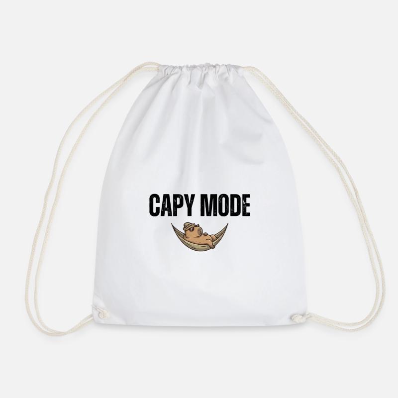 Capy Mode: Hängematten-Chill - Turnbeutel - Weiß