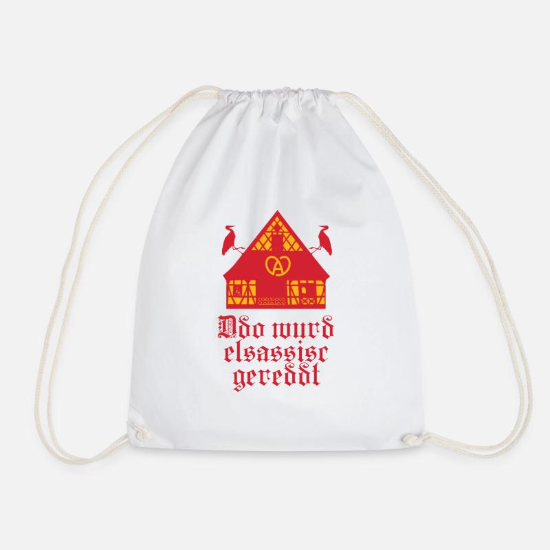 Drapeau Alsace - Sac de sport léger - blanc