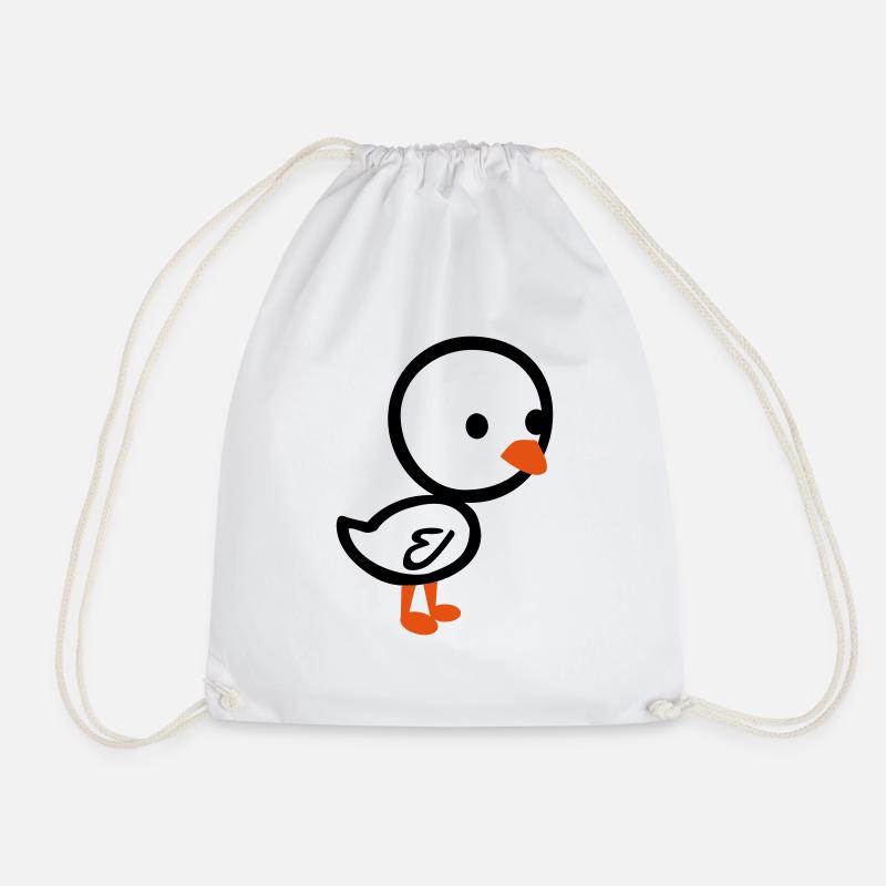 Chick - Duck - Drawstring Bag - white