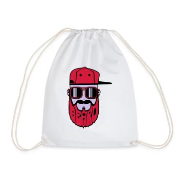logo beard hiphop - Sac de sport léger - blanc - Devant
