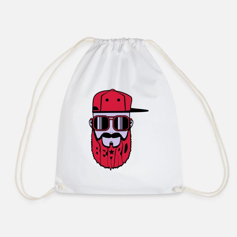 logo beard hiphop - Sac de sport léger - blanc