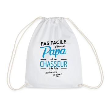 Papa chasseur - Sac de sport léger - blanc - Devant