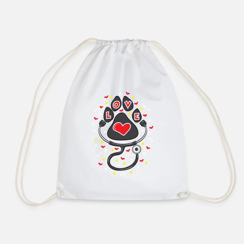 Lots of love - Drawstring Bag - white