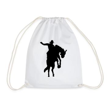 cowboy - Drawstring Bag - white - Front