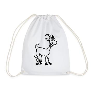 Chèvre - Sac de sport léger - blanc - Devant